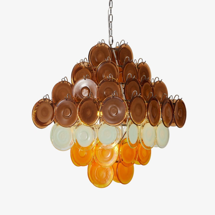 Retro Glass Disc Chandelier - Simprolos