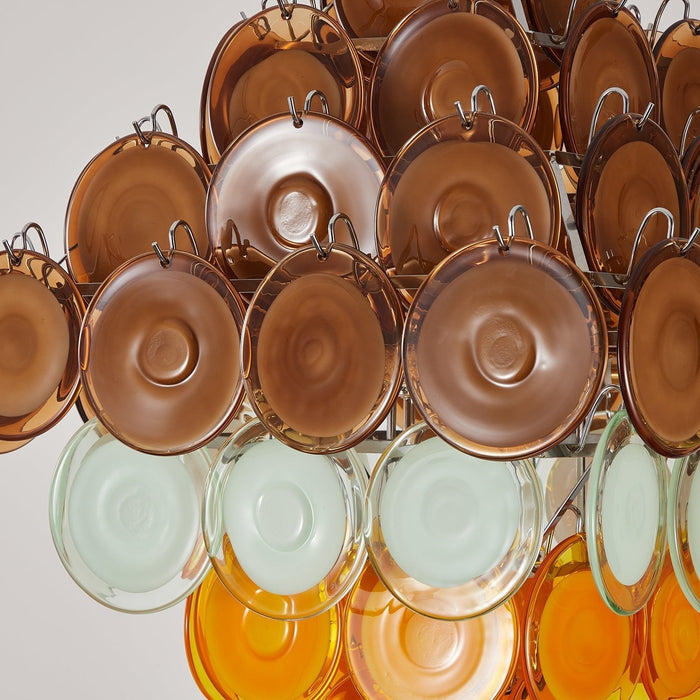 Retro Glass Disc Chandelier - Simprolos