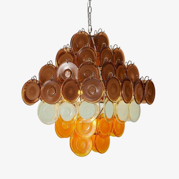 Retro Glass Disc Chandelier - Simprolos
