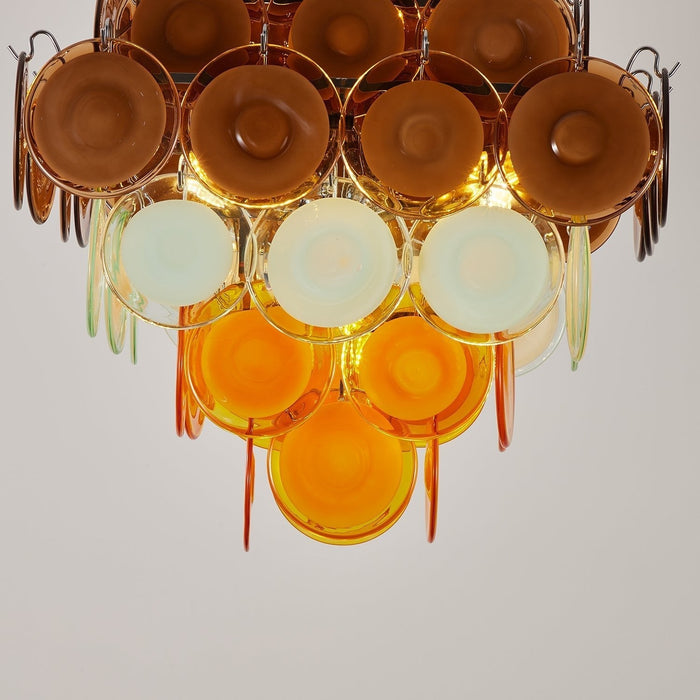 Retro Glass Disc Chandelier - Simprolos