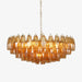 Rhombus Amber Glass Chandelier - Simprolos