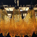 Rhombus Amber Glass Chandelier - Simprolos