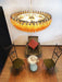 Rhombus Amber Glass Chandelier - Simprolos