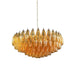 Rhombus Amber Glass Chandelier - Simprolos