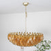 Rhombus Amber Glass Chandelier - Simprolos