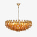 Rhombus Amber Glass Chandelier - Simprolos