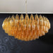 Rhombus Amber Glass Chandelier - Simprolos