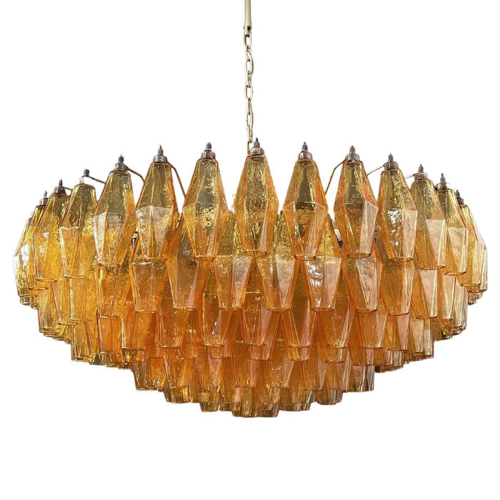 Rhombus Amber Glass Chandelier - Simprolos