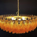 Rhombus Amber Glass Chandelier - Simprolos