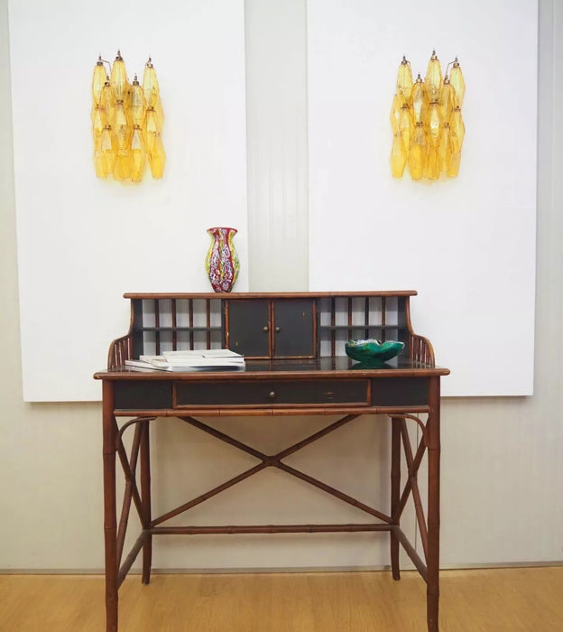 Rhombus Amber Glass Wall Lamp - Simprolos