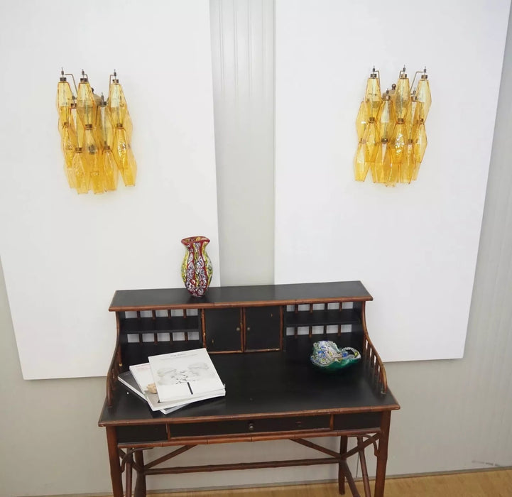 Rhombus Amber Glass Wall Lamp - Simprolos