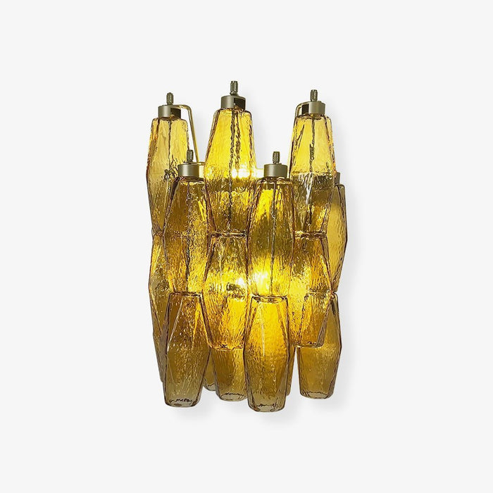 Rhombus Amber Glass Wall Lamp - Simprolos