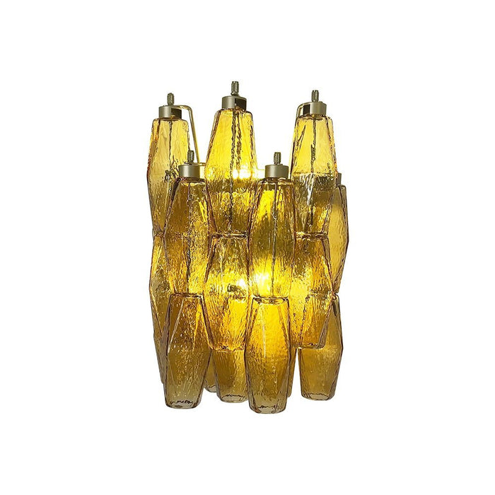 Rhombus Amber Glass Wall Lamp - Simprolos