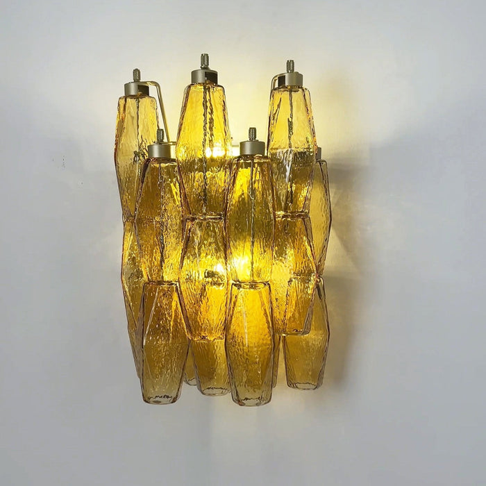 Rhombus Amber Glass Wall Lamp - Simprolos