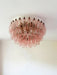 Rhombus Pink Glass Ceiling Lamp - Simprolos
