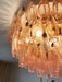 Rhombus Pink Glass Ceiling Lamp - Simprolos