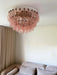 Rhombus Pink Glass Ceiling Lamp - Simprolos
