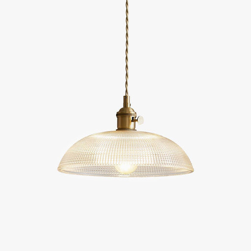Ribbed Spiral Pendant Light - Simprolos
