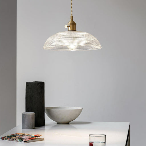 Ribbed Spiral Pendant Light - Simprolos