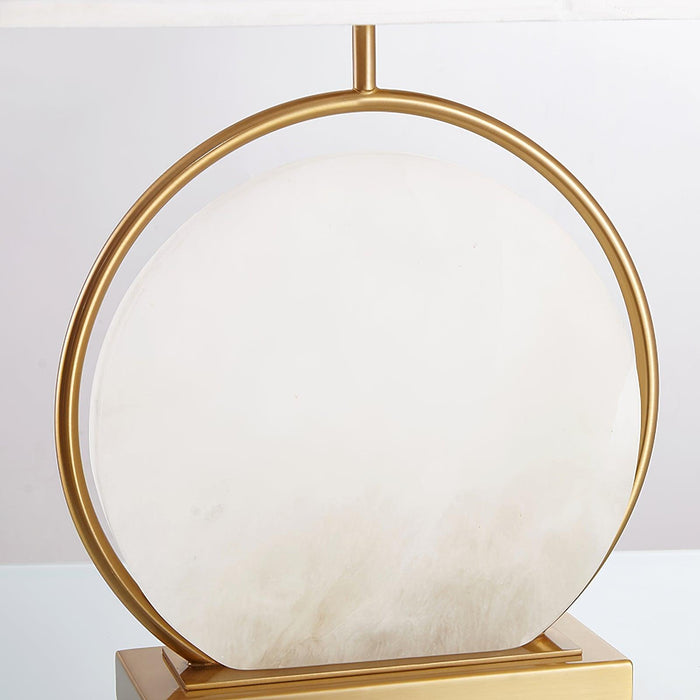 Roma White Alabaster Table Lamp - Simprolos