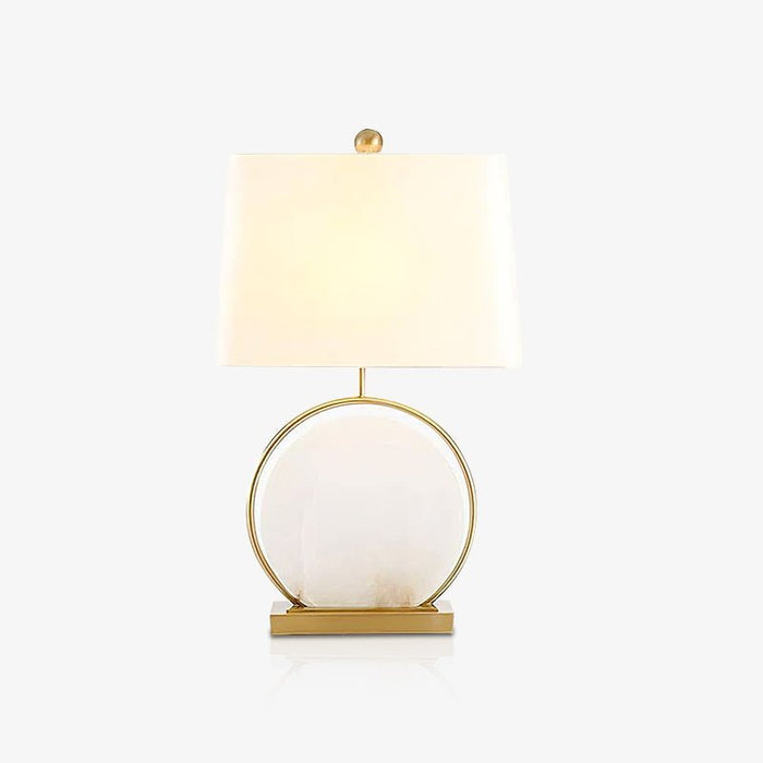 Roma White Alabaster Table Lamp - Simprolos