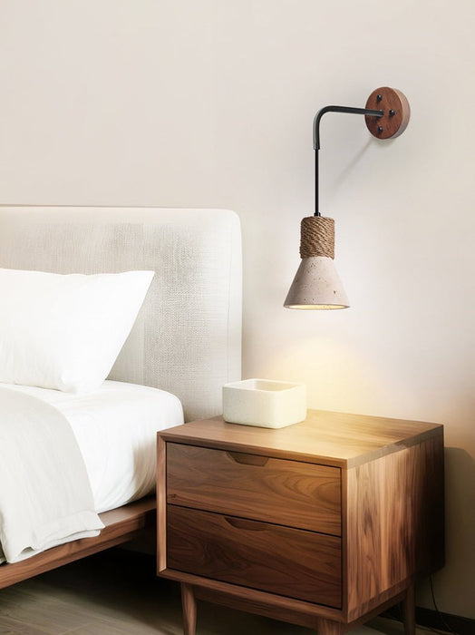 Rope Stone Cone Sconce - Simprolos