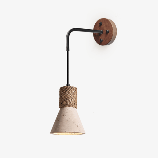 Rope Stone Cone Sconce - Simprolos