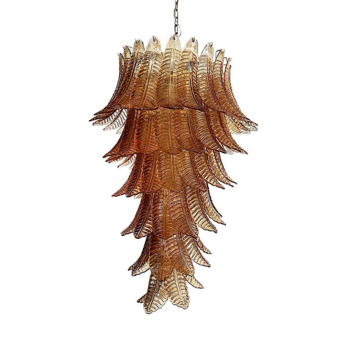Rosalind Glass Amber Chandelier - Simprolos