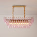 Rose Prism Glass Chandelier - Simprolos