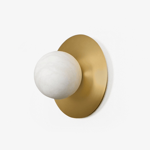 Round Alabaster Orb Sconce - Simprolos