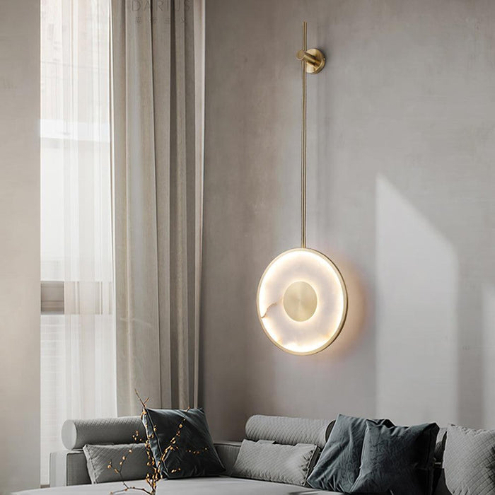 Round Alabaster Wall Lamp - Simprolos