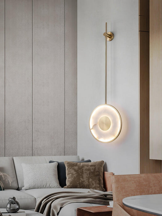 Round Alabaster Wall Lamp - Simprolos