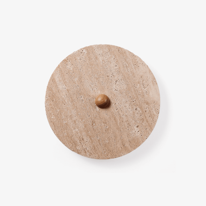 Round Travertine Disk Wall Lamp - Simprolos