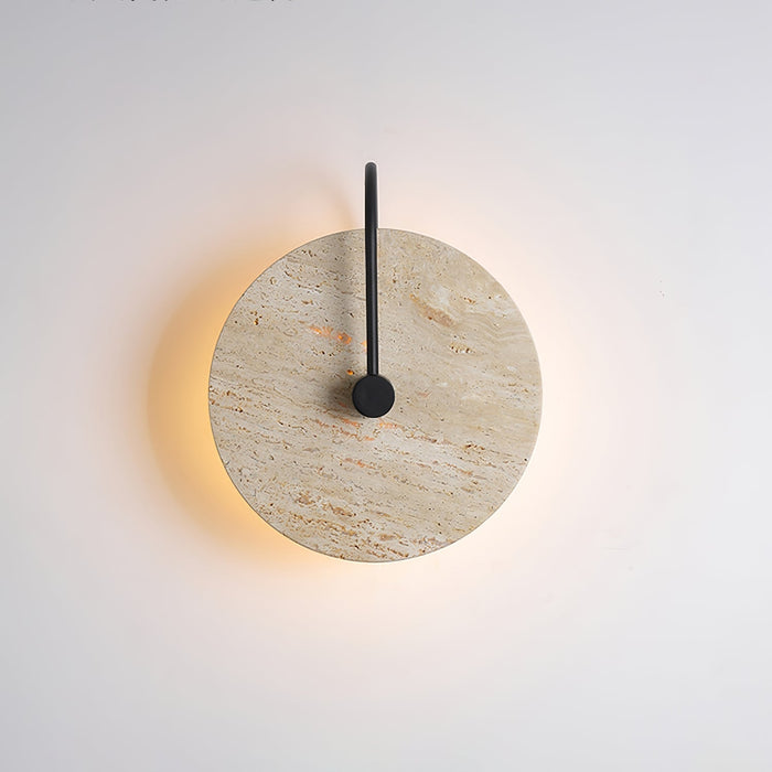 Round Travertine Wall Lamp - Simprolos