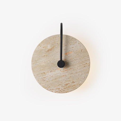 Round Travertine Wall Lamp - Simprolos