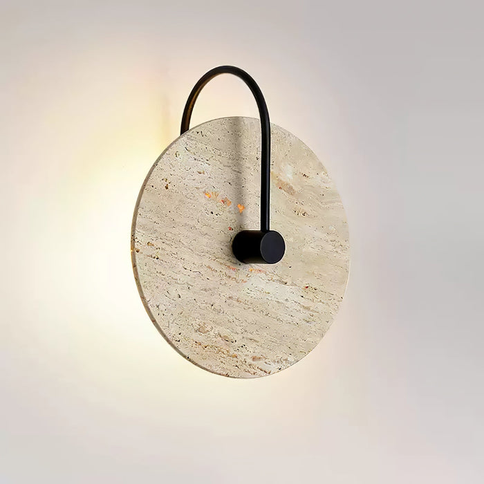 Round Travertine Wall Lamp - Simprolos