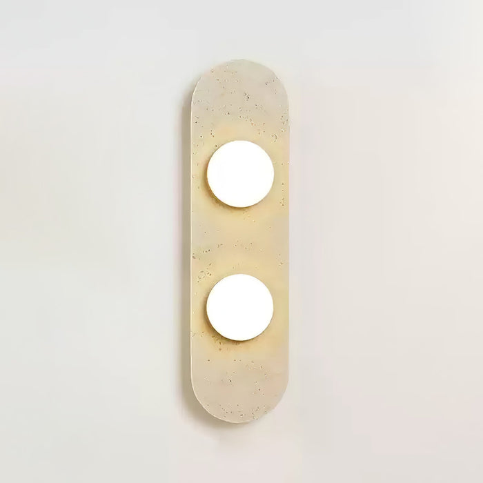 Rounded Travertine Wall Sconce - Simprolos