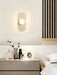 Rounded Travertine Wall Sconce - Simprolos