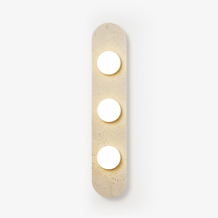 Rounded Travertine Wall Sconce - Simprolos