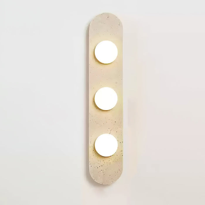 Rounded Travertine Wall Sconce - Simprolos