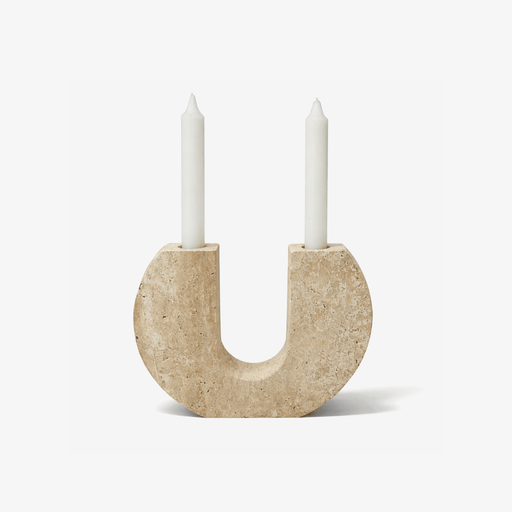 Rowan Yellow Travertine Candle Holder - Simprolos