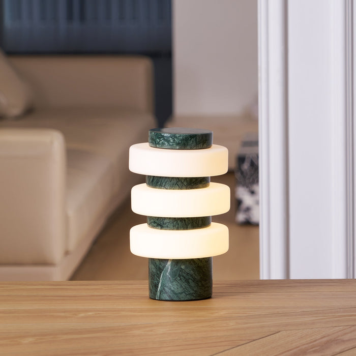 Saturn Travertine Table Lamp - Simprolos