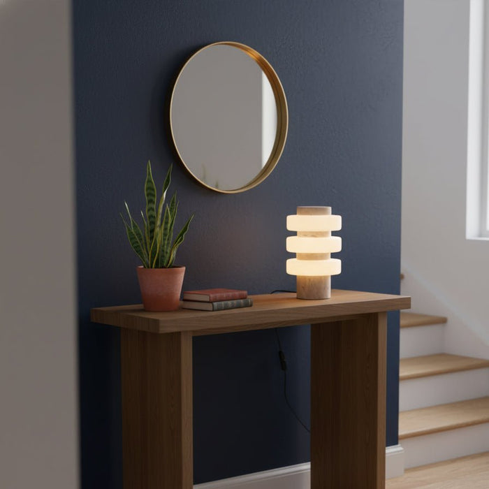 Saturn Travertine Table Lamp - Simprolos