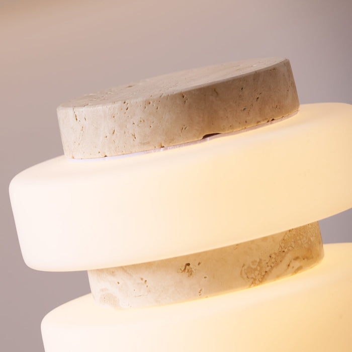 Saturn Travertine Table Lamp - Simprolos