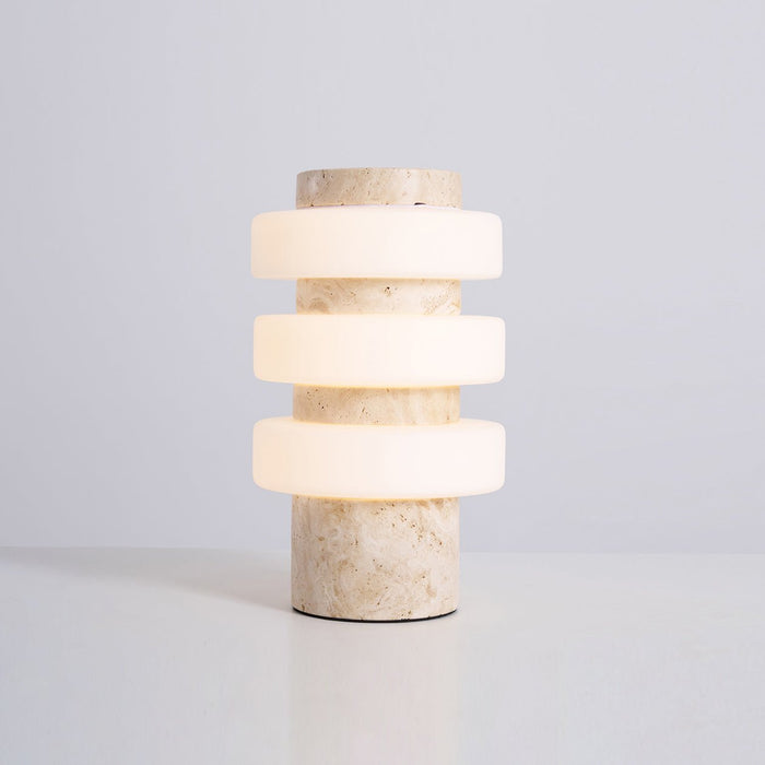 Saturn Travertine Table Lamp - Simprolos