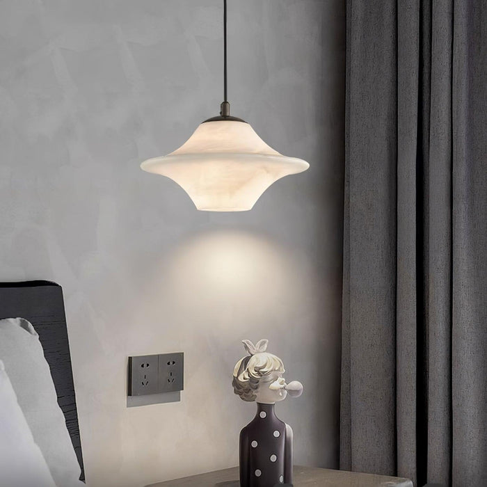 Saucer Alabaster Pendant Light - Simprolos