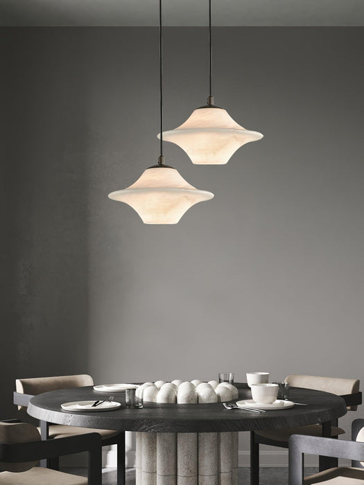 Saucer Alabaster Pendant Light - Simprolos