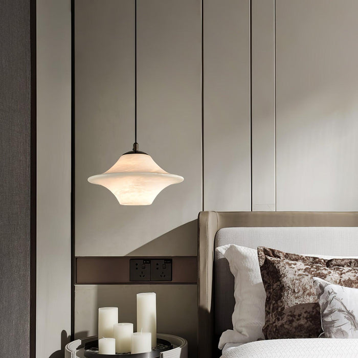 Saucer Alabaster Pendant Light - Simprolos