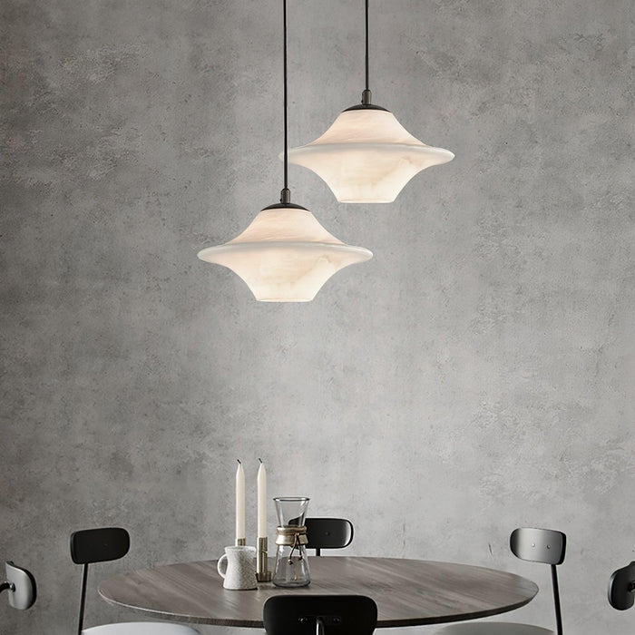 Saucer Alabaster Pendant Light - Simprolos