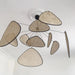 Screen Cannage Suspension Rattan Petal Pendant Lamp - Simprolos